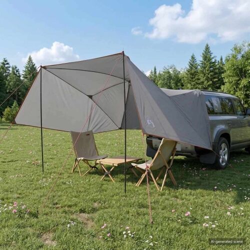 Šator za auto 308 x 215 x 220 cm Siva i narančasta - Siva i narančasta 305 x 205 x 220 cm Cijena