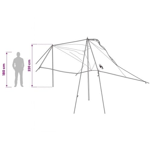 Šator za auto 350 x 250 cm Plava Poliester i čelik - Plava 350 x 250 x 220 cm Cijena