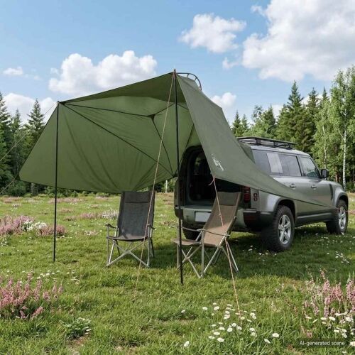 Šator za auto 350 x 250 cm Maslinasto zelena Poliester i čelik - Vojska zelena 350 x 250 x 220 cm Cijena