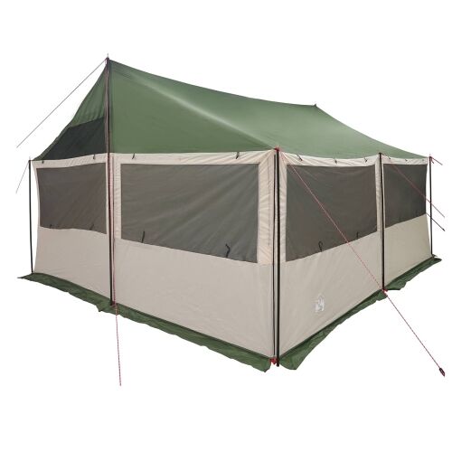 Obiteljski šator Zelena 450 x 400 x 265 cm Poliester i čelik - Zelena 450 x 400 x 265/165 cm Cijena