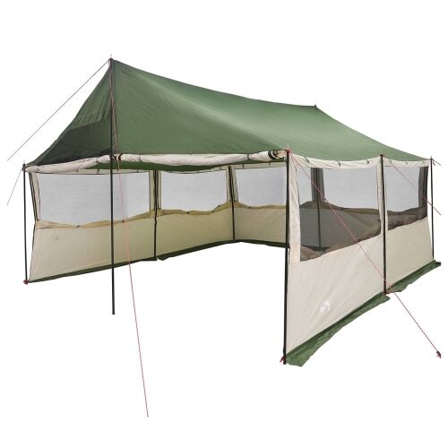 Obiteljski šator Zelena 450 x 400 x 265 cm Poliester i čelik - Zelena 450 x 400 x 265/165 cm Cijena