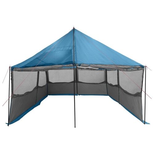 Obiteljski šator Plava 450 x 400 x 265 cm Poliester i čelik - Plava 450 x 400 x 265/165 cm Cijena