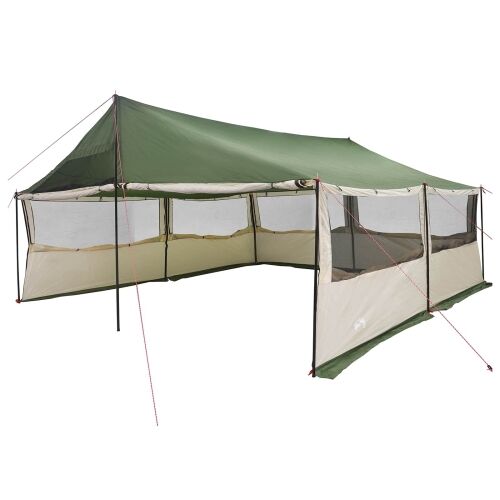 Obiteljski šator Zelena 600 x 400 x 268 cm Poliester i čelik - Zelena 600 x 400 x 268/168 cm Cijena