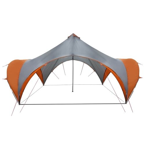 Šator za svadbe - šator za zabave s krovom Siva i narančasta 500 x 500 x 350 cm - Siva i narančasta 500 x 500 x 350 cm Cijena