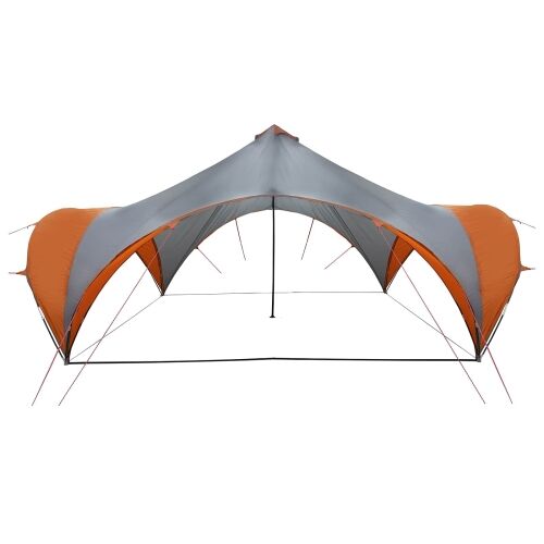 Šator za svadbe - šator za zabave s krovom Siva i narančasta 600 x 600 x 400 cm - Siva i narančasta 600 x 600 x 398 cm Cijena
