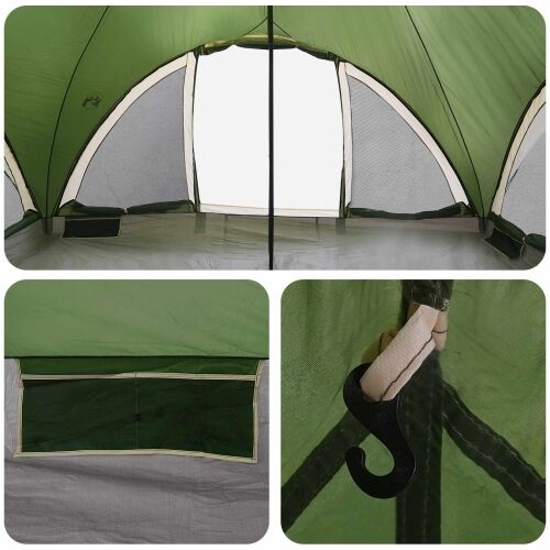Tipi šator s krovom Zelena Za 18 osoba Poliester i čelik - Zelena 500 x 500 x 350 cm Cijena