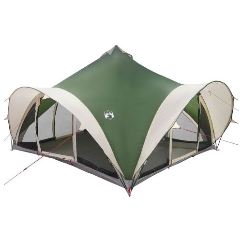 Tipi šator s krovom Zelena Za 18 osoba Poliester i čelik - Zelena 500 x 500 x 350 cm Cijena