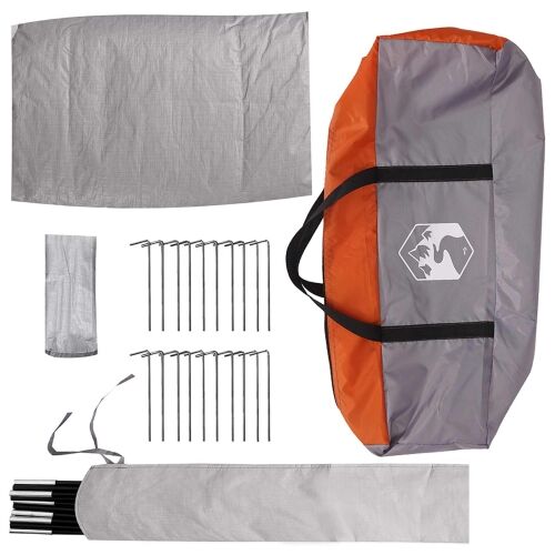 Tipi šator Siva i narančasta Za 18 osoba Poliester i čelik - Siva i narančasta 500 x 500 x 350 cm Cijena