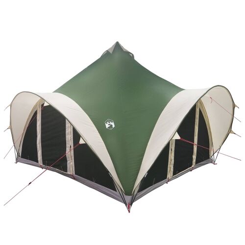 Tipi šator s krovom Zelena 6 osoba Poliester i čelik - Zelena 400 x 400 x 320 cm Cijena