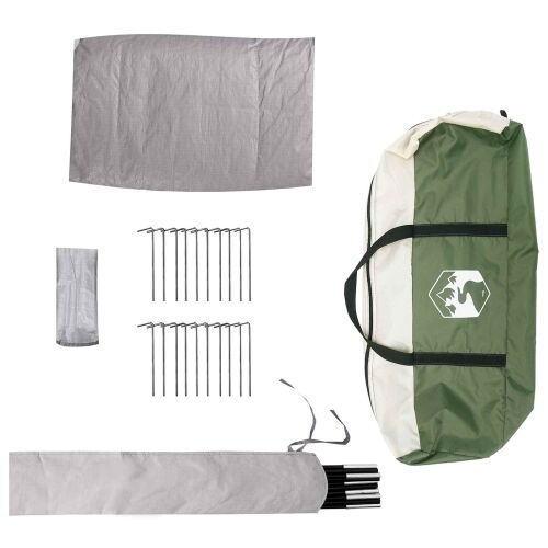 Tipi šator s krovom Zelena 6 osoba Poliester i čelik - Zelena 400 x 400 x 320 cm Cijena