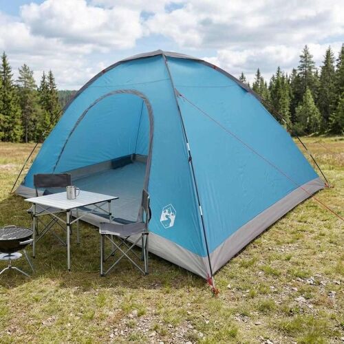 Kamping šator 6-osobni Plava 185T Poliester s PU premazom - Plava Za 6 osoba Cijena