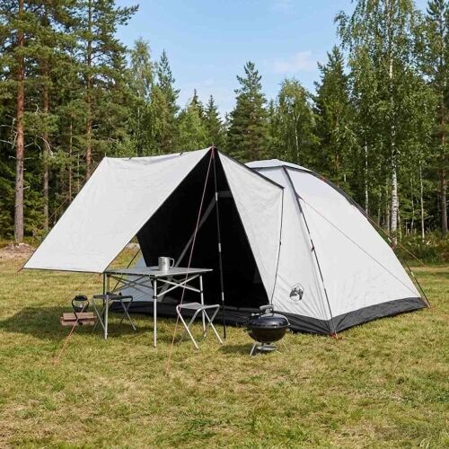 Kamping šator 6-osobni Bijeli Blackout Poliester i čelik - Bijela za zamračenje Za 6 osoba Cijena