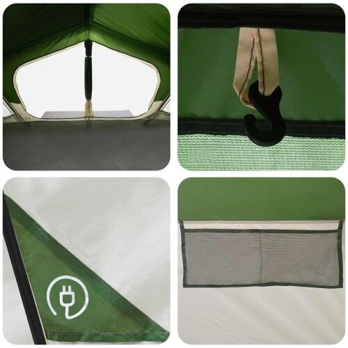 Kabinski šator Zelena 480 x 273 x 205 cm Poliester i čelik - Zelena Cijena