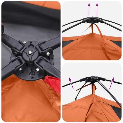 Instant šator s krovom Siva i narančasta 305 x 215 x 140 cm - Siva i narančasta Cijena