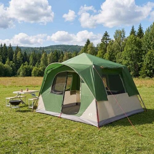 Instant šator Zelena 365 x 380 x 200 cm Poliester i čelik - Zelena 8 osoba Cijena