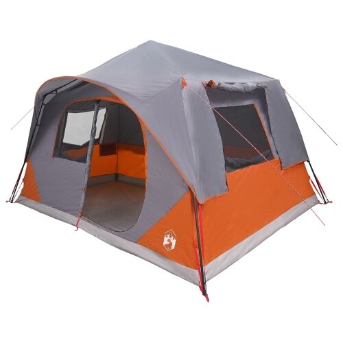 Instant šator s krovom Siva i narančasta 365 x 380 x 200 cm - Siva i narančasta 8 osoba Cijena