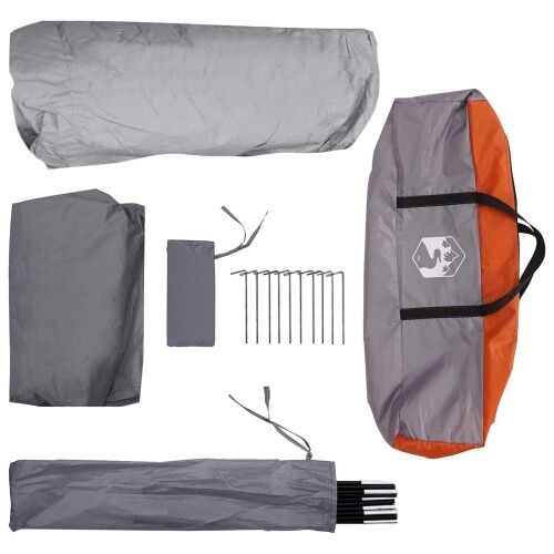 Instant šator s krovom Siva i narančasta 365 x 380 x 200 cm - Siva i narančasta 8 osoba Cijena