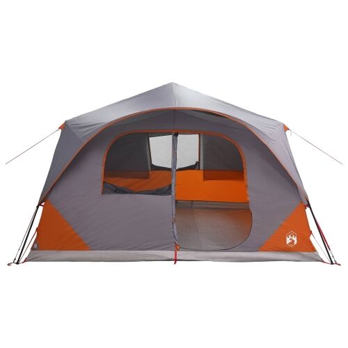 Instant šator s krovom Siva i narančasta 365 x 380 x 200 cm - Siva i narančasta 8 osoba Cijena
