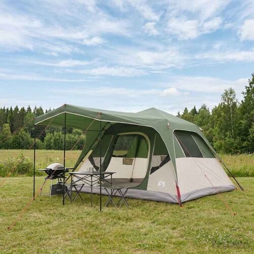 Obiteljski šator Zelena 305 x 275 x 190 cm Poliester i čelik - Zelena Cijena