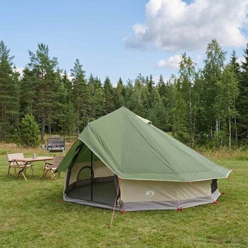 Tipi šator 18-osobni Zelena Poliester i čelik - Zelena Za 18 osoba Cijena