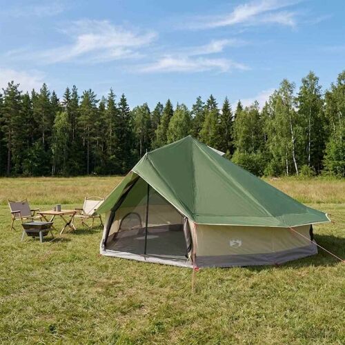Tipi šator 20-osobni Zelena Poliester i čelik - Zelena 20 osoba Cijena