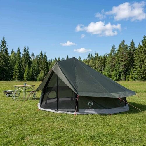 Tipi šator 20-osobni Maslinasto zelena Poliester i čelik - Vojska zelena 20 osoba Cijena