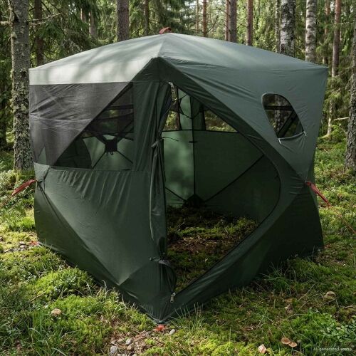 Lovni šator s krovom Maslinasto zelena 143 x 143 x 165 cm - Vojska zelena Cijena