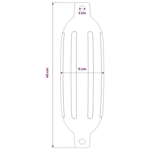 Odbojnici za čamce 2 kom. Ø 11 x 40 cm Crna PVC - Crna Ø 11 x 40 cm 2 Cijena