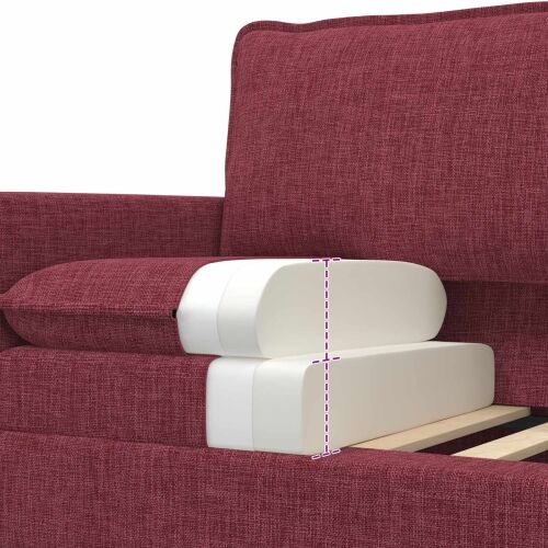 Sofa Vinska crvena 76 x 81 x 87,5 cm Tkanina - boja crnog vina 60 cm Cijena