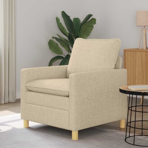 Sofa Krem 76 x 81 x 87,5 cm Tkanina - Krem 60 cm Cijena