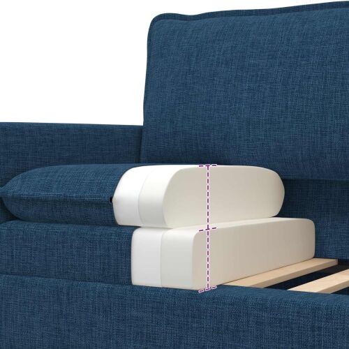 Sofa Plava 76 x 81 x 87,5 cm Tkanina - Plava 60 cm Cijena