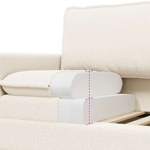 Sofa Krem 76 x 81 x 87,5 cm Tkanina - Krem 60 cm Cijena