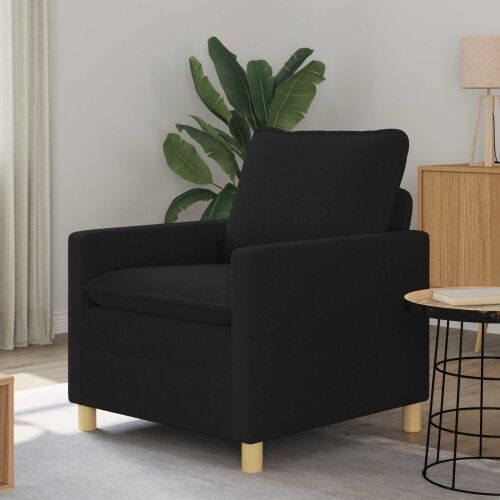 Sofa Crna 76 x 81 x 87,5 cm Tkanina - Crna 60 cm Cijena