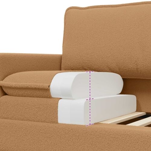 Sofa Bež 76 x 81 x 87,5 cm Tkanina - Bež 60 cm Cijena