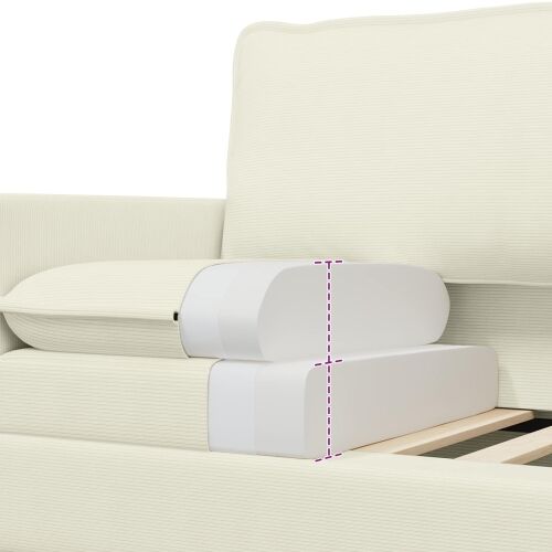 Sofa Krem 76 x 81 x 87,5 cm Tkanina - Krem 60 cm Cijena