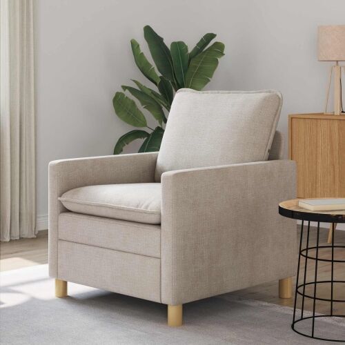 Sofa Krem 76 x 81 x 87,5 cm Poliester - Krem 60 cm Cijena