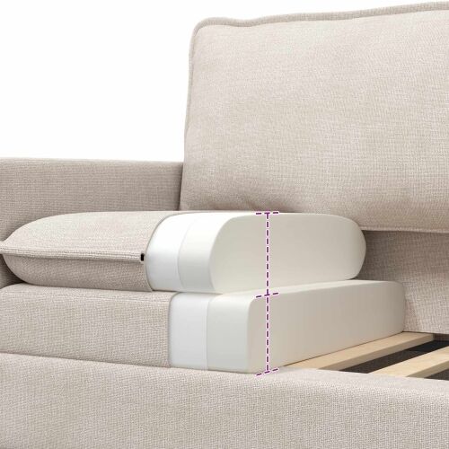 Sofa Krem 76 x 81 x 87,5 cm Poliester - Krem 60 cm Cijena