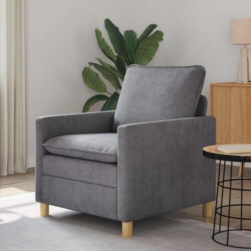 Sofa Svjetlosiva 76 x 81 x 87,5 cm Poliester - Svjetlosiva 60 cm Cijena