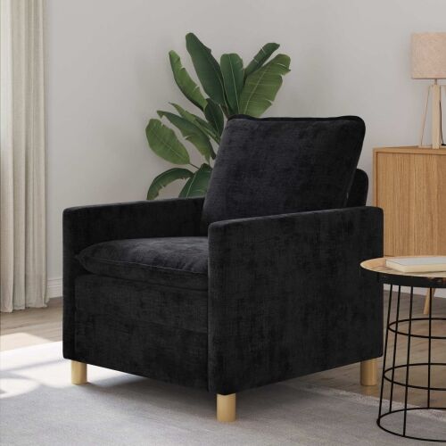 Sofa Crna 76 x 81 x 87,5 cm Poliester - Crna 60 cm Cijena