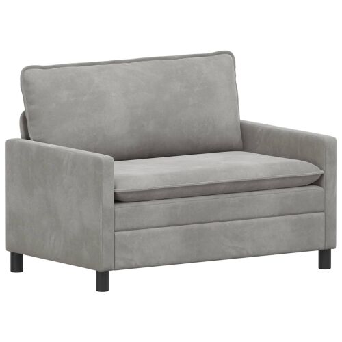 Sofa Svjetlosiva 126 x 81 x 87,5 cm Baršun - Svjetlosiva 110 cm Cijena