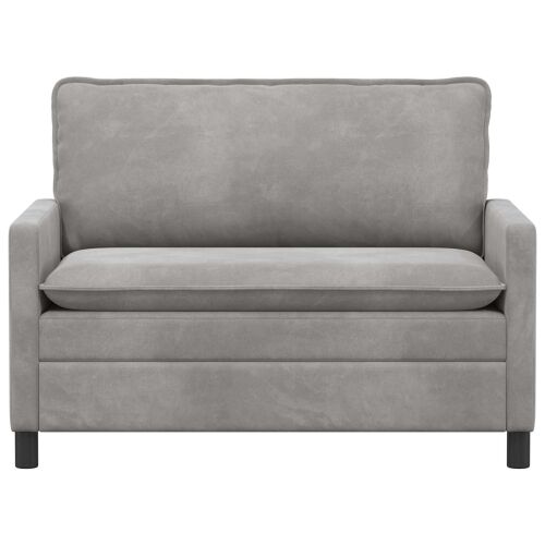 Sofa Svjetlosiva 126 x 81 x 87,5 cm Baršun - Svjetlosiva 110 cm Cijena
