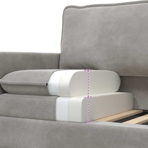 Sofa Svjetlosiva 126 x 81 x 87,5 cm Baršun - Svjetlosiva 110 cm Cijena
