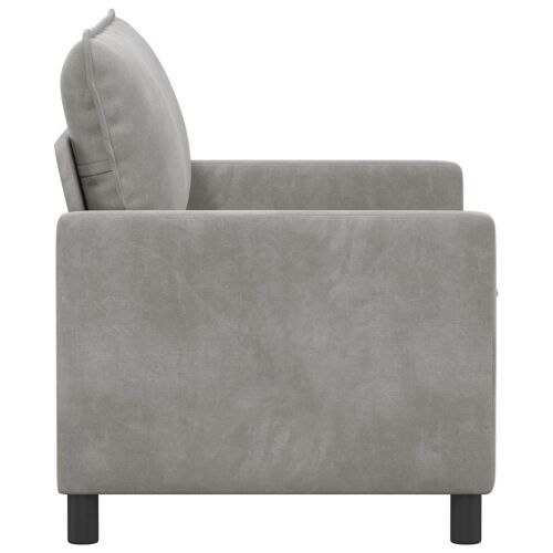 Sofa Svjetlosiva 126 x 81 x 87,5 cm Baršun - Svjetlosiva 110 cm Cijena