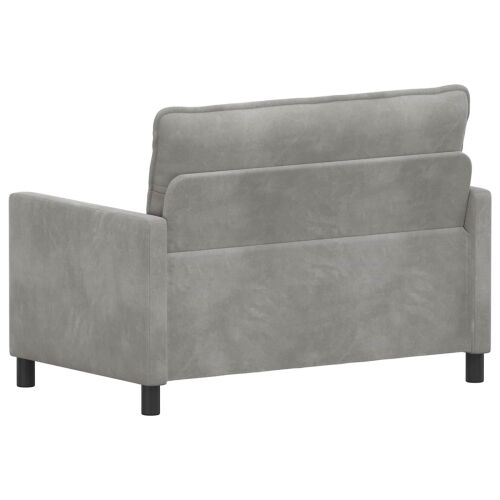 Sofa Svjetlosiva 126 x 81 x 87,5 cm Baršun - Svjetlosiva 110 cm Cijena