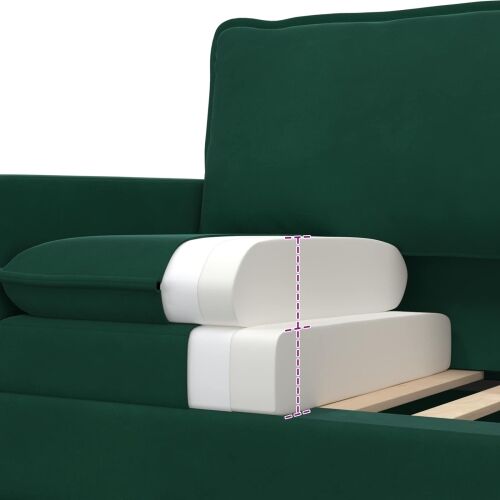 Sofa Tamnozelena 126 x 81 x 87,5 cm - Tamnozelena 110 cm Cijena