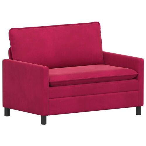 Sofa Vinska crvena 126 x 81 x 87,5 cm Baršun - boja crnog vina 110 cm Cijena