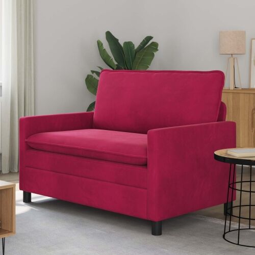 Sofa Vinska crvena 126 x 81 x 87,5 cm Baršun - boja crnog vina 110 cm Cijena
