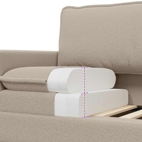 Sofa Svjetlosiva 126 x 81 x 87,5 cm Tkanina - Svjetlosiva 110 cm Cijena