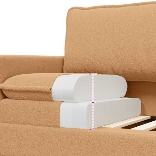 Sofa Bež 126 x 81 x 87,5 cm Tkanina - Bež 110 cm Cijena