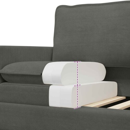 Sofa Tamnosiva 126 x 81 x 87,5 cm Tkanina - Tamnosiva 110 cm Cijena